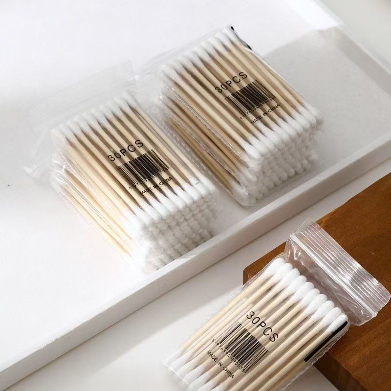 【直发】汽车用品独立包装棉签化妆棉签家用一次性携带随时用(30 一次性棉签(30支)