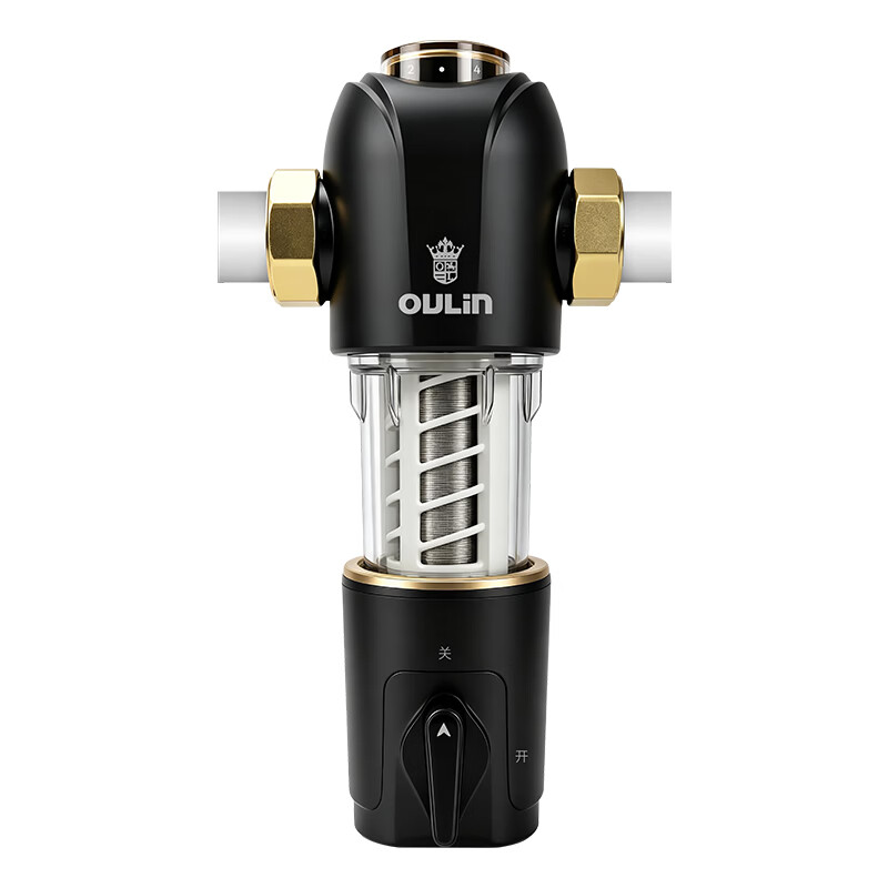 欧琳（OULIN）前置过滤器全屋家用净水器【包安装】 反冲洗/大通量/隔铅工艺防冻防爆前置滤水器管道过滤器 【包安装新款】Q68水压检测反冲洗
