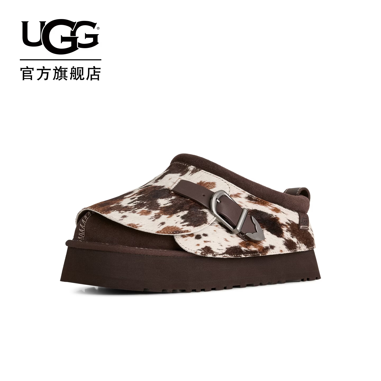 UGG秋季新款女士时尚西部风格厚底圆头塔茨休闲乐福鞋 1180357 BCDR | 焦木色 36