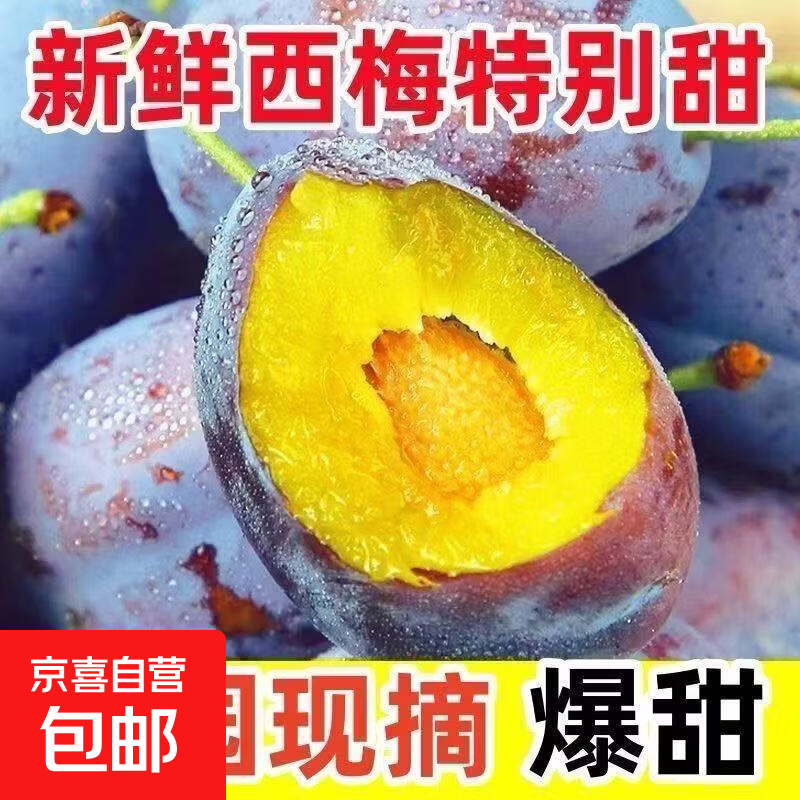 【现货】当天现摘新鲜爆甜大西梅当季孕妇水果甜西梅鲜果女神李子 西梅带箱3斤单果20g+（净重2.7斤）