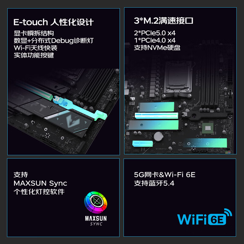 铭瑄 iCraft B850M WIFI 电竞之心 图 4
