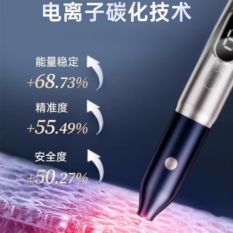 RASW德国【无痛无疤丨精准点涂】点痣笔美容院专用无痛不留疤扫斑点痣激光笔扁平疣仪器点斑消痣小白用 蓝色【强效款】电离子碳化丨无痛不留疤 【红蓝光护肤丨芯片升级丨超长续航】
