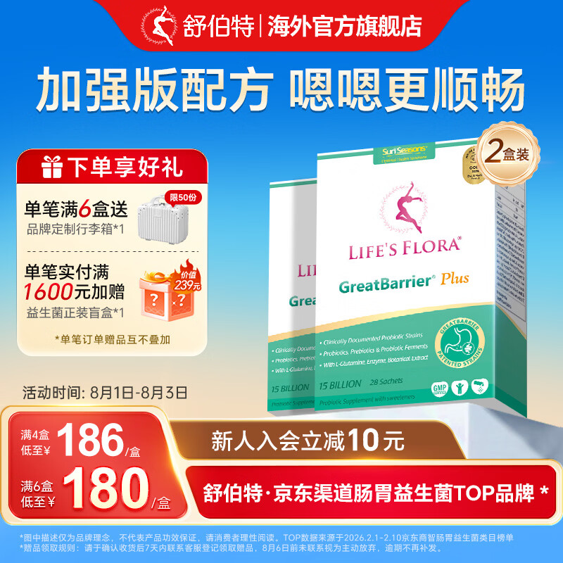 舒伯特益生菌Plus孕妇成人调理肠胃肠道孕期营养护胃益生元养胃冻干粉 【日常补给】 28条*2盒