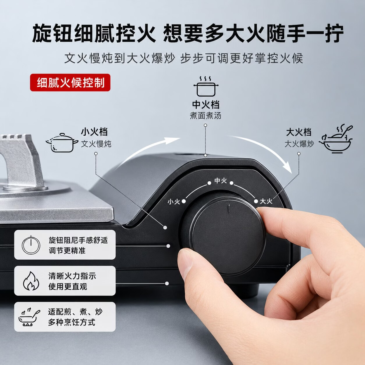 劲舟卡式炉家用商用户外炉具便携式露营炊具火锅炉卡磁炉围炉煮茶炉具 全黑配收纳箱-3500W智能断气安全防爆