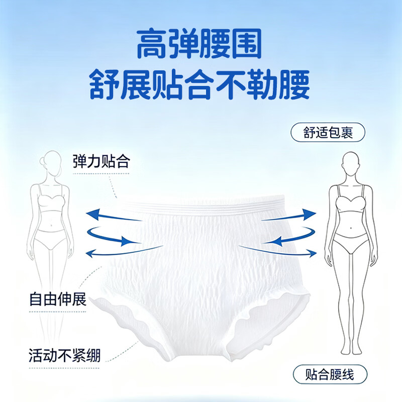 ABC一次性内裤孕产妇产后加大码内裤1独立包装1日抛裤出差旅行便携装 均码 70-150斤 12条装