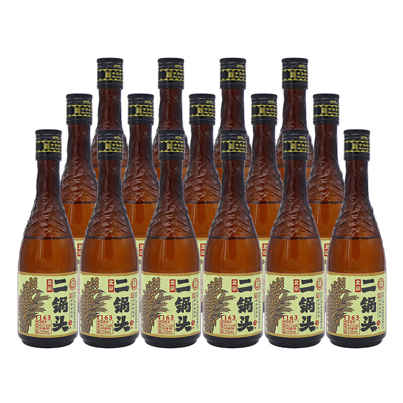 永丰牌北京二锅头献礼清香型纯粮白酒整箱 42度 250mL 15瓶 咖瓶