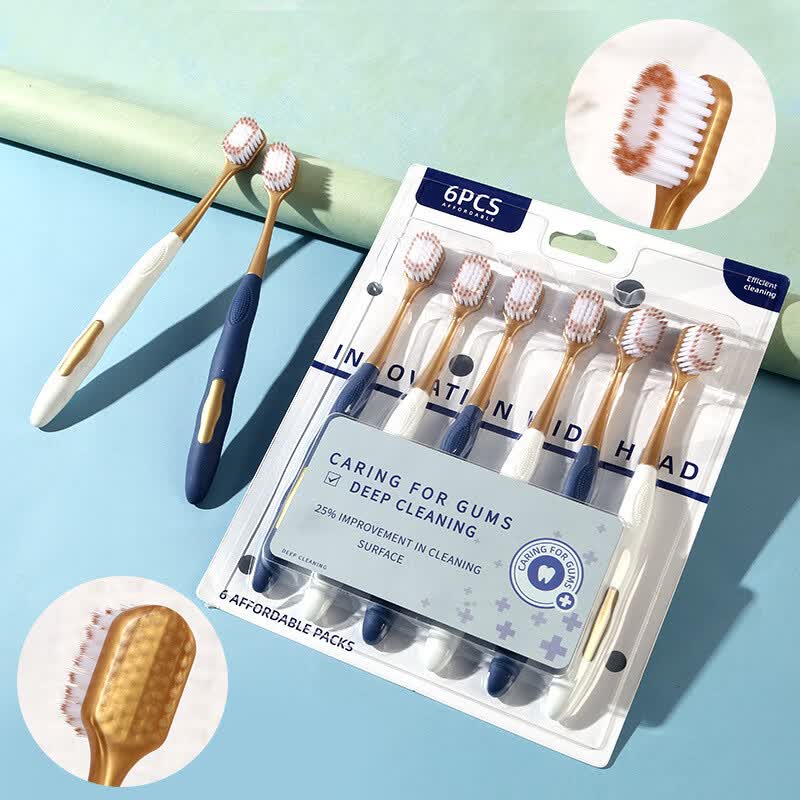 洋臣SM超市同款宽头密丝柔高档牙刷成人软毛高密家用深层清洁口腔 软毛 18支 超市同款