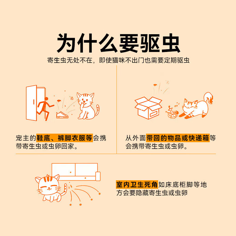 金宇猫驱虫药体内外同驱虫滴剂宠物药品宠物用品滴剂体内外驱虫药 3支*3支 大宠爱成猫3支+海乐妙成猫3粒/拆售