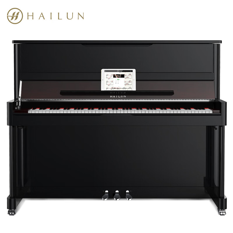 海伦智能静音钢琴88键立式静音电钢琴实木考级专业演奏钢琴