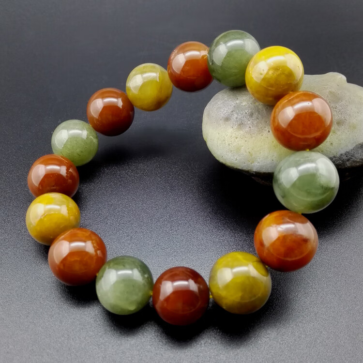 瓶凡七彩福禄寿水晶手链兔毛珠链彩发晶手串男女性情侣转运珠礼品