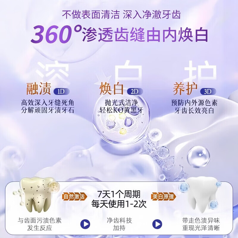 colugea溶菌酶亮白牙膏深层清洁牙渍牙垢美白牙齿持久清新口气护齿牙膏 溶菌酶亮白牙膏100g*5支【买3赠2】