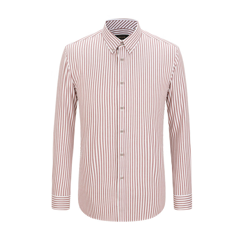 雅戈尔衬衫男士春秋青年男长袖衬衫YLXD115552UKY【商场同款】 红色条纹YLXD115552MKY 39