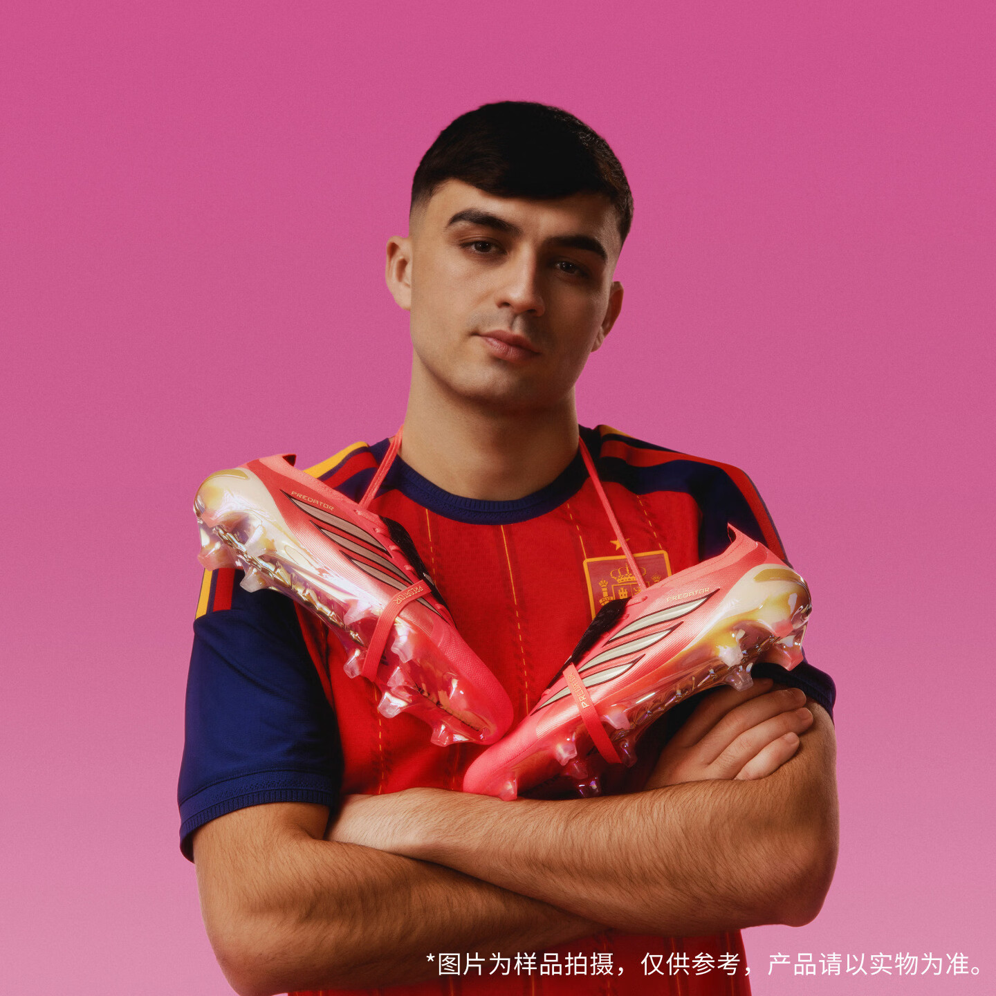adidas PREDATOR ELITE FT AG人造草皮短钉足球鞋男女阿迪达斯 漩涡荧光红/铬灰/黑色 45