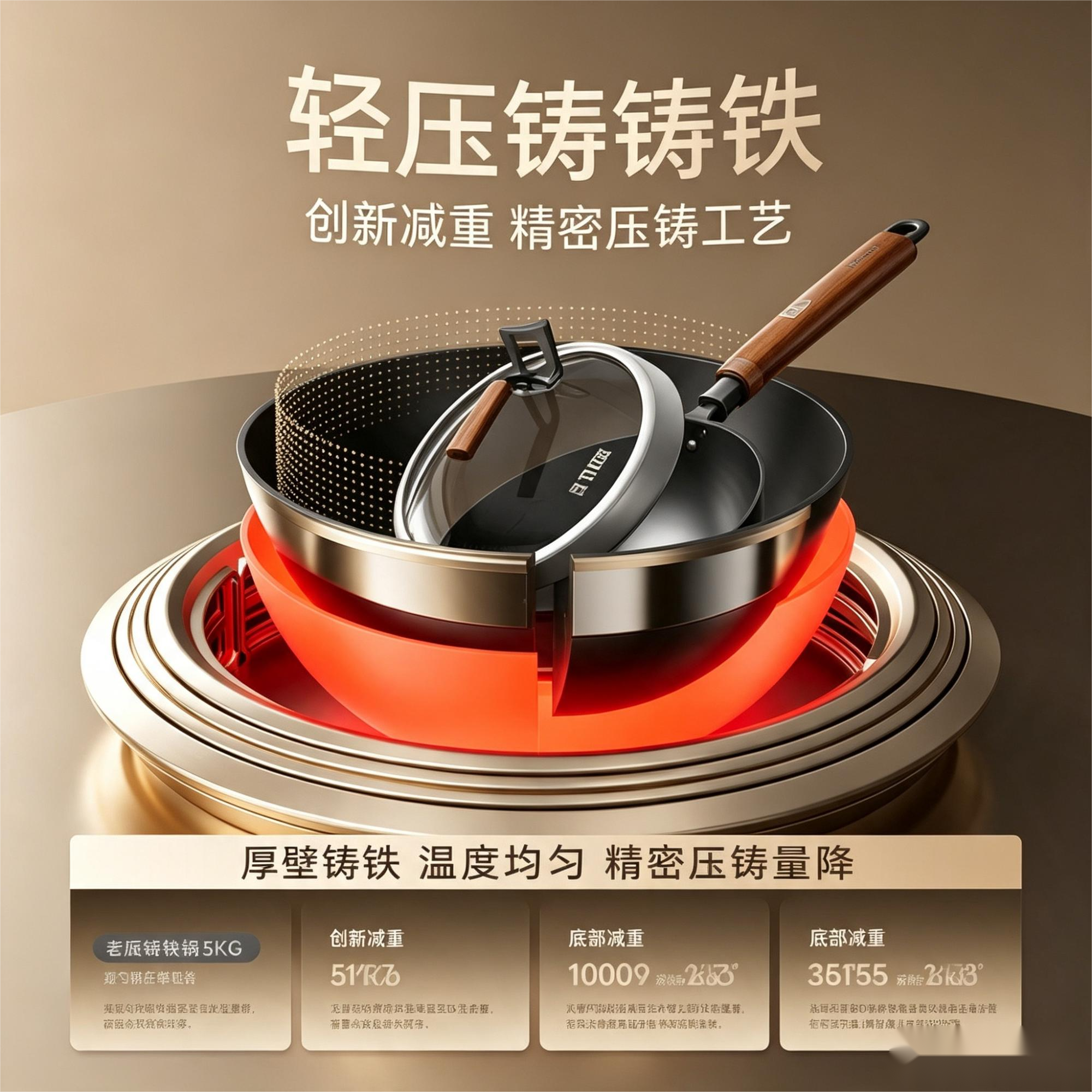 双枪（Suncha）铸铁炒锅不粘锅无涂层炒锅家用生铁炒菜锅免开锅电磁炉燃气专用 【32cm】】3-5人使用【1级不粘 10级防锈】 32cm