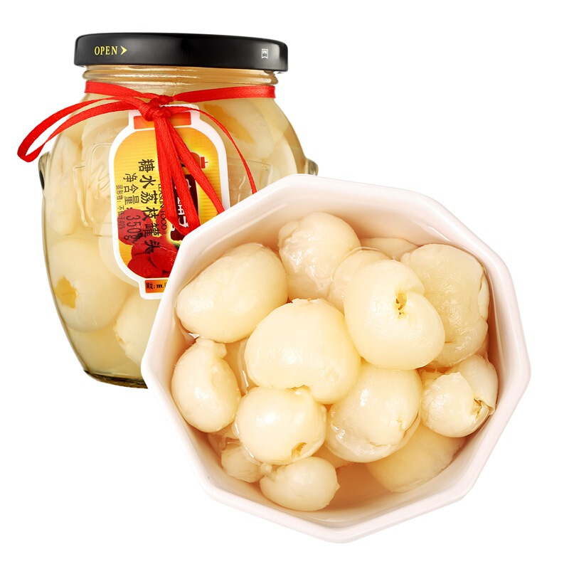 林家铺子 糖水荔枝水果罐头 350g*3罐 - 必应鸟