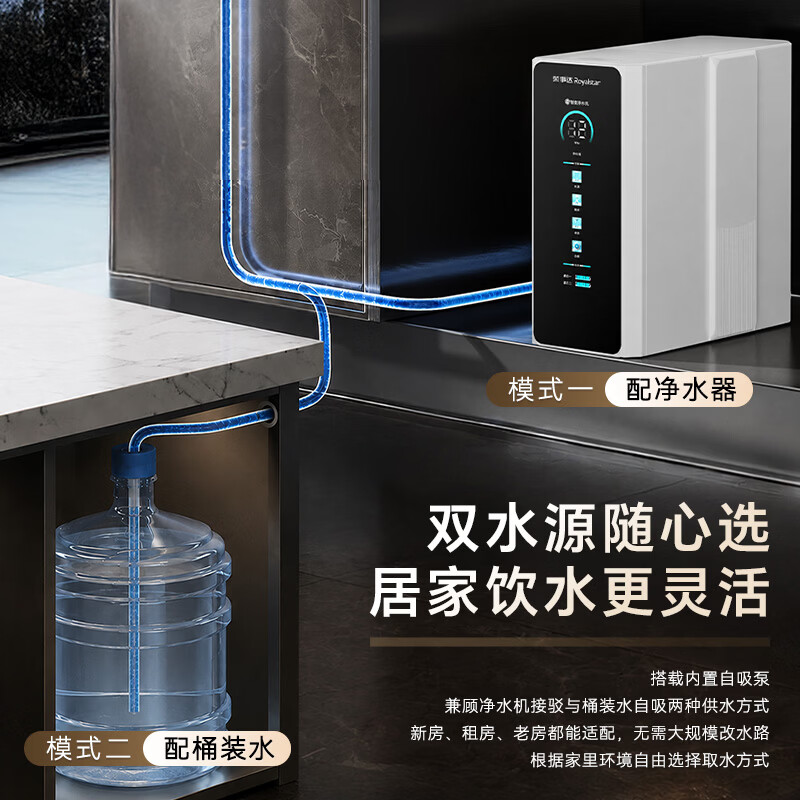 荣事达家用净水器净饮机桶装水伴侣UV紫外杀菌大动力自吸全通量适配速热挂壁饮水机管线机 【无水箱即热款】可接净水器/桶装水-自行安装