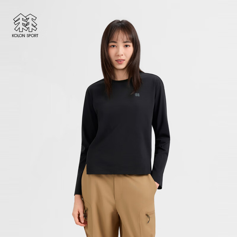 KOLON SPORT/可隆户外休闲衣 女士圆领长袖T恤秋微宽松上衣