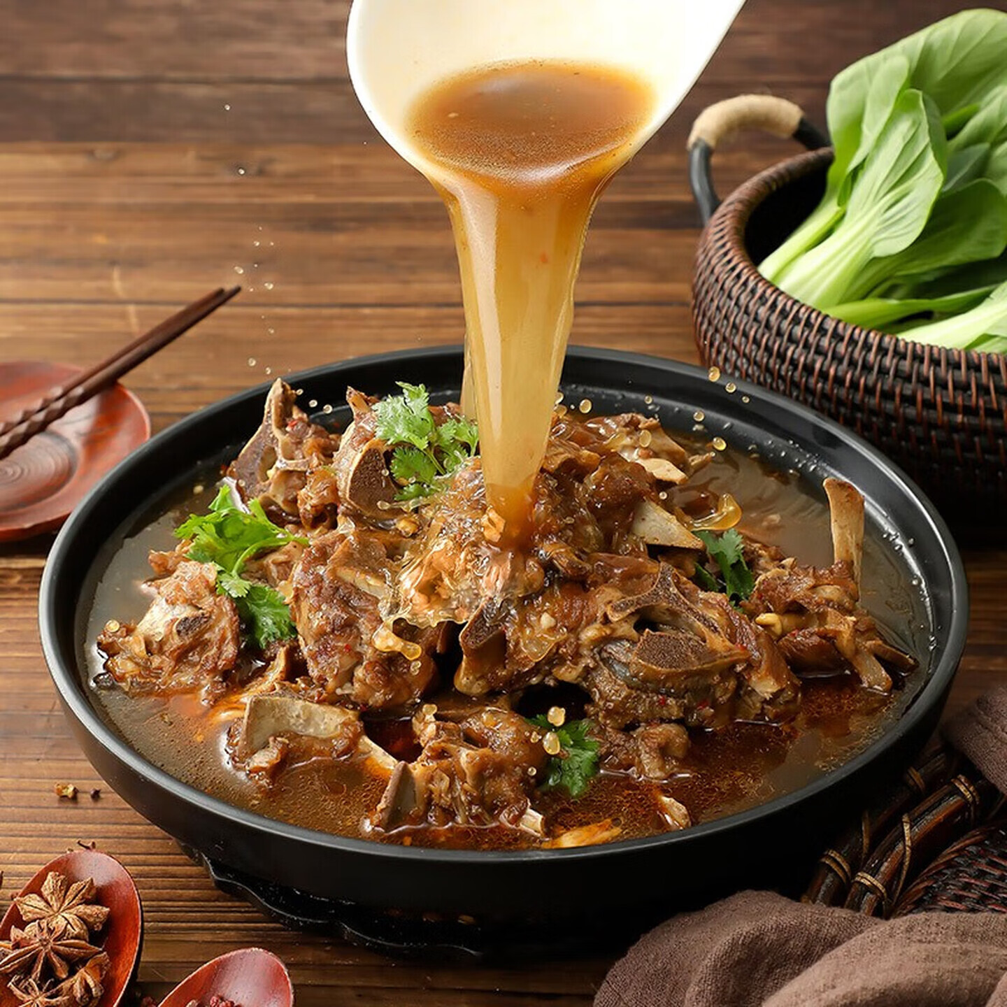 天边青蒙羊蝎子火锅方便菜速食火锅底料涮锅生鲜熟食预制菜 【羊蝎子】原味2.4斤