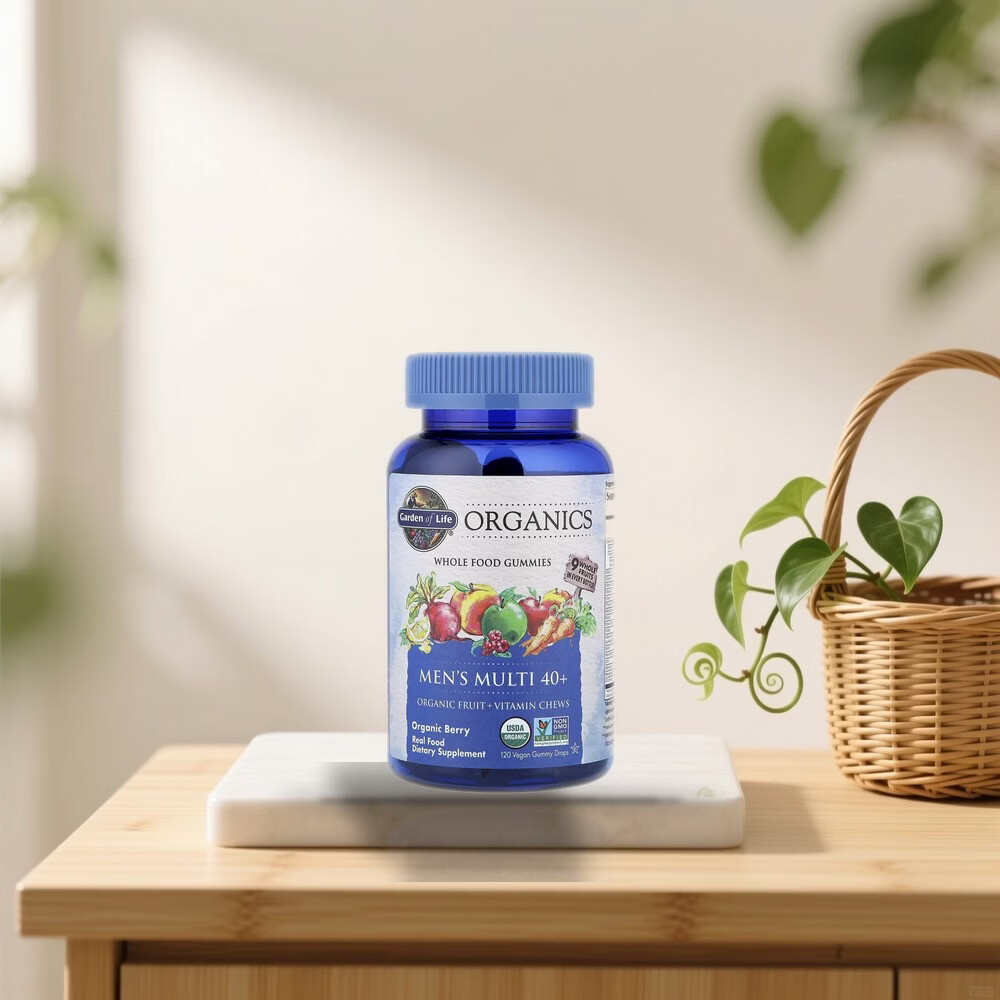Garden of Life男性多营养素软糖 有机浆果味 120粒全素软糖 日常 120粒*1瓶