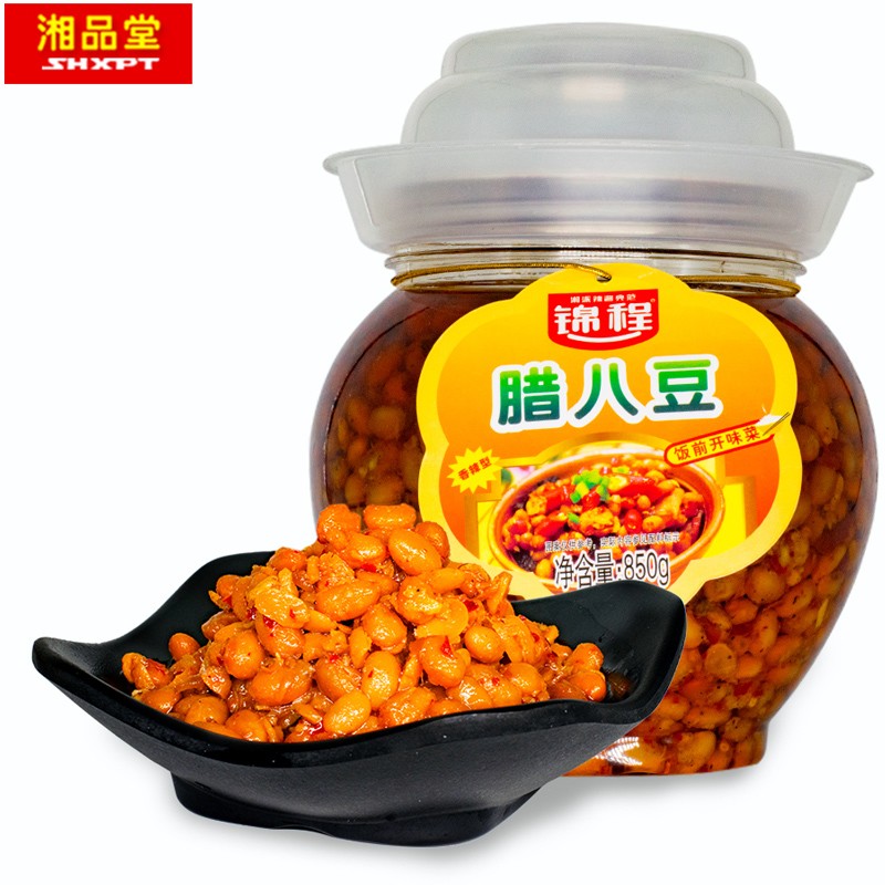 锦程腊八豆湖南特产850g/瓶 香辣酱豆农家自制豆瓣酱豆子拌饭酱豆制品 锦程850g腊八豆