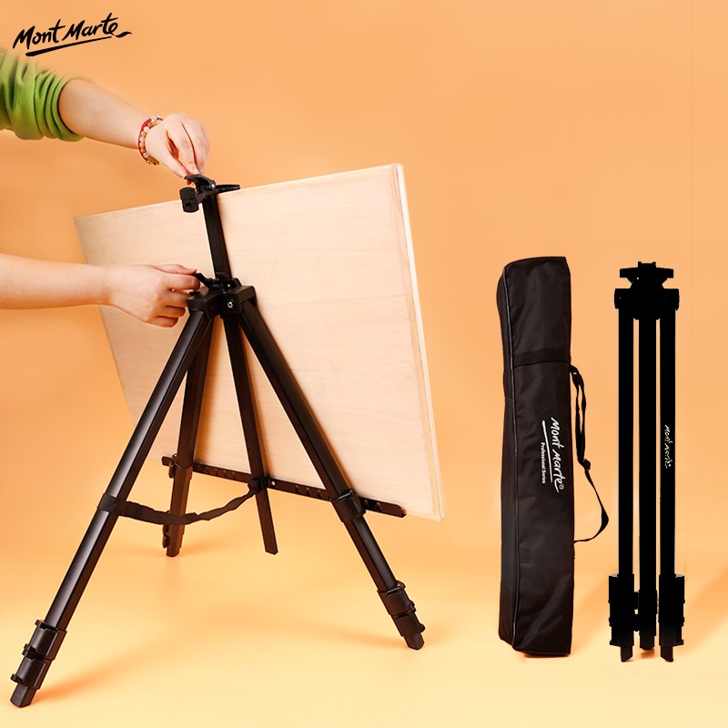 蒙玛特(mont marte) 三角金属画架 黑色写生素描画架素描套装 可伸缩