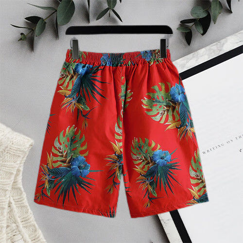 hiwish厦门海南游沙滩五分花裤衩短裤男夏季宽松大裤衩外穿居家新款