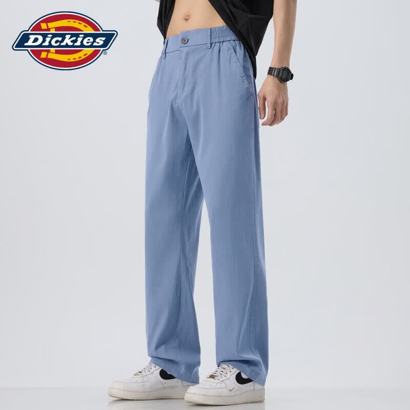 Dickies港式复古休闲裤男士2026秋季新款宽松直筒垂感透气百搭长裤子男装 黑色 2XL 推荐 155-175斤