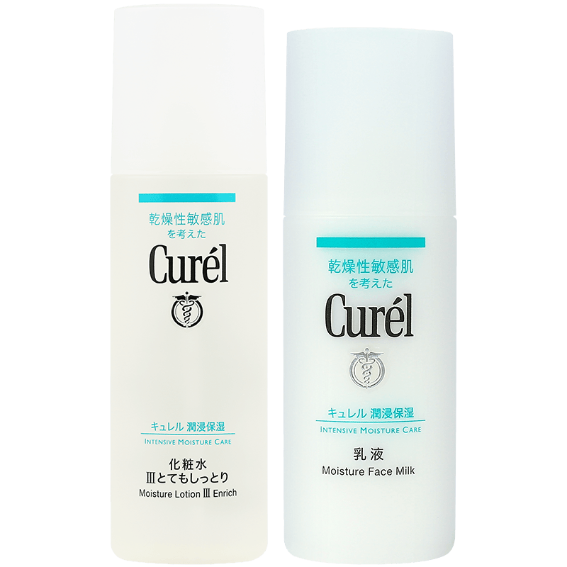 珂润（Curel）保湿补水面霜洁面水乳套装干性敏感肌适用护肤品日本进口 滋润型水乳套装（3号水+乳）