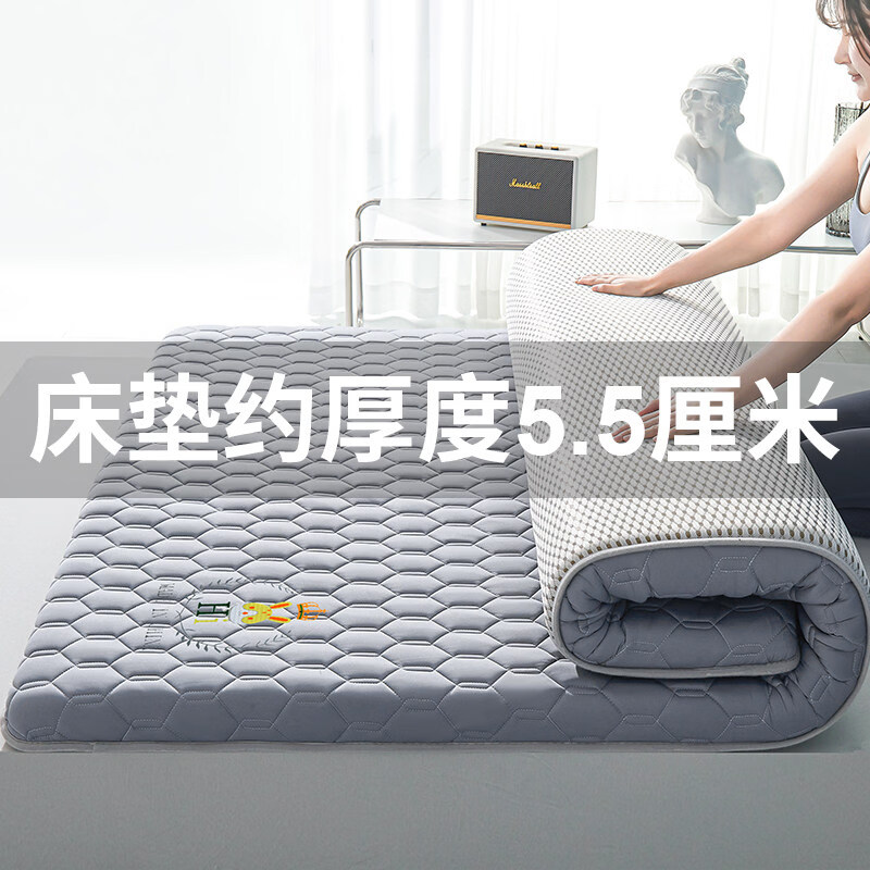 单人被褥全套床上用品五六七件套床单枕头被子套组一整套装 S款-双拼粉灰 床单款 学生宿舍五件套（约6斤冬被+被套++枕套+枕芯