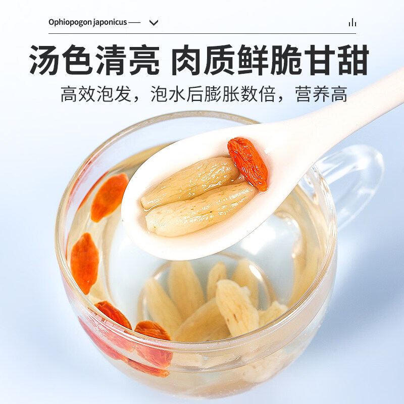 馨草纲目胖东来同款特级正宗麦冬煲汤泡水滋补养生茶野生中药材川麦冬 [精选中号]川麦冬 100g*1瓶