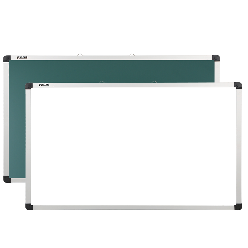 REDS双面磁性小黑板家用教学挂式白绿板儿童绘画学生写字板记事留言板 70*50CM正白反绿磁性写字板45699081492
