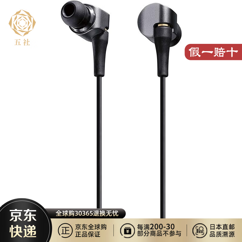 松下（Panasonic） 【日本直邮】有线入耳式耳机 挂耳式耳机听音乐玩游戏 RP-HDE10-S银色带线控