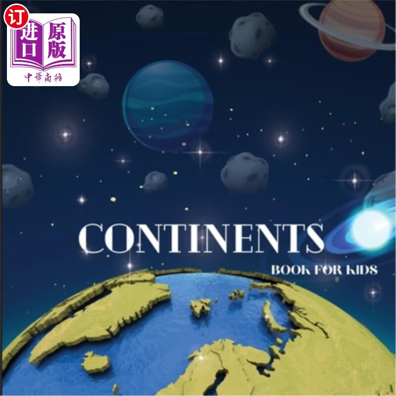海外直订continents book for kids: colorful educational and