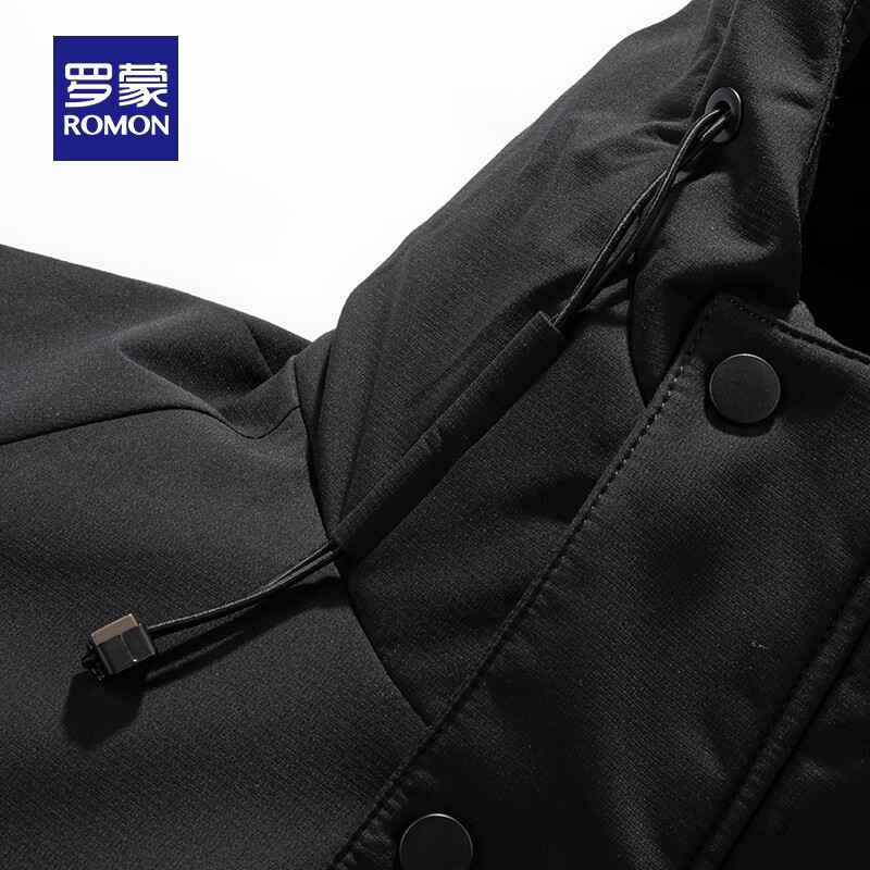 罗蒙羽绒服男冬季时尚休闲短款连帽外套中青年男士保暖上衣 24069果绿 L (175) 【建议120-130】