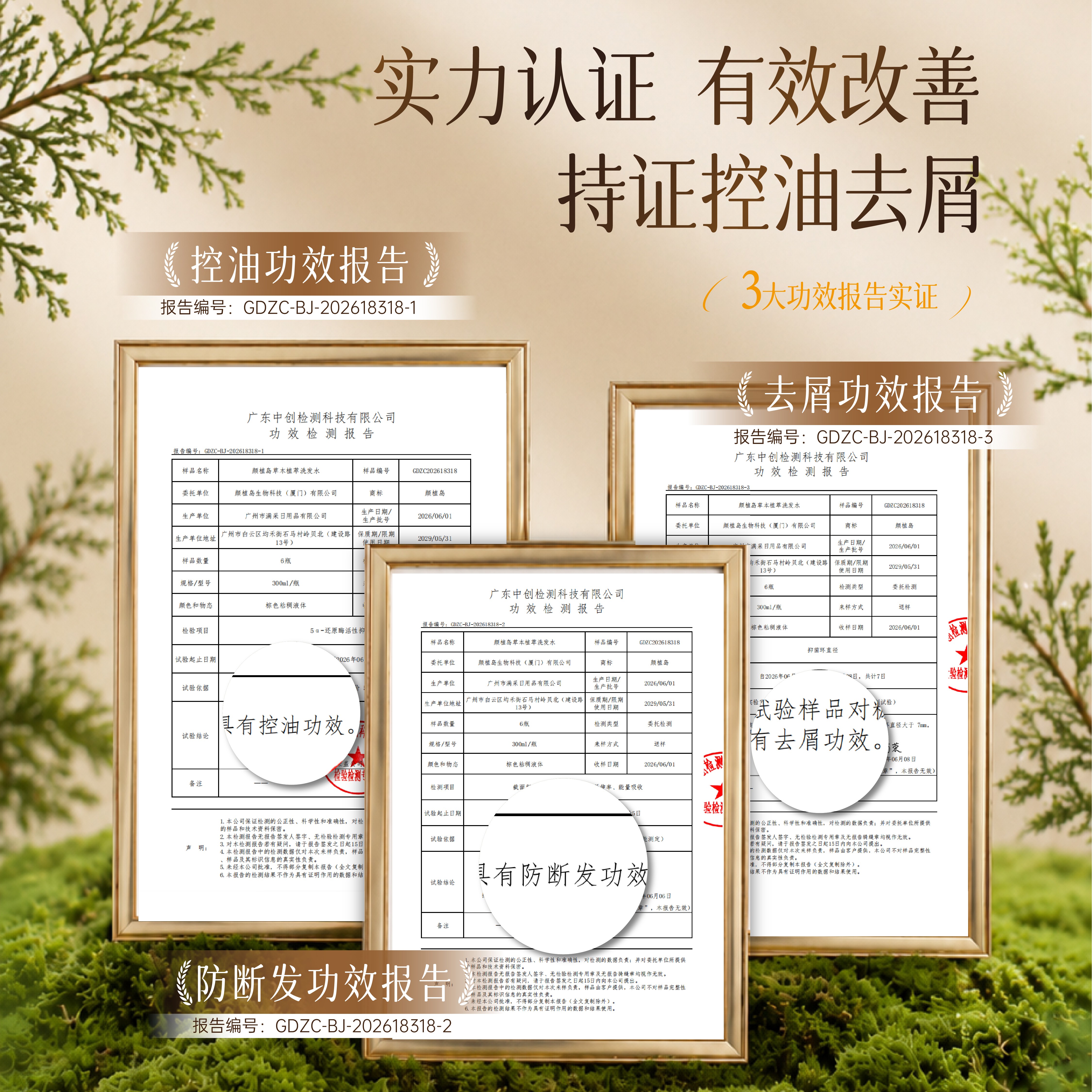 颜植岛草本植萃控油去屑防断发洗发水300ml蓬松温和无硅油细软塌专用 草本植萃洗发水300ml