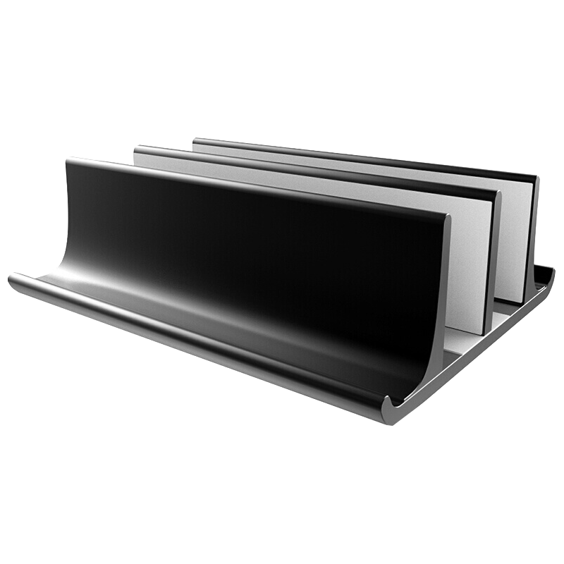 倍方 笔记本立式支架 双开口炫酷黑 笔记本电脑支架 笔记本/平板通用 苹果macbook电脑收纳支架 电脑底座