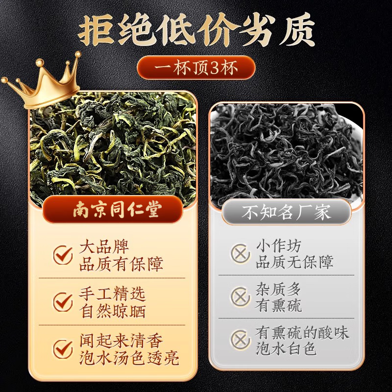 南京同仁堂蒲公英茶可搭特级中药材泡水喝蒲公英干货泡茶官方正品 【南京同仁堂-官方正品】吃的放心 50g*1瓶 【2瓶】精选头茬无硫蒲公英