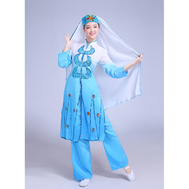 爱图荣新款东乡族回族撒拉族服装女装舞蹈演出56个少数民族服饰保安族