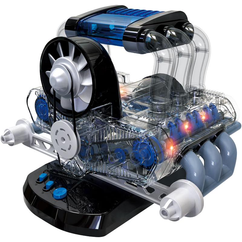 innonex stem六缸汽车发动机模型diy拼装组装可发动科学实验玩具男孩