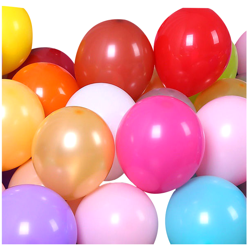 极度空间 气球混色100只装+打气筒 情人节生日装饰开业结婚庆典表白布置派对聚会气球装饰100018976059