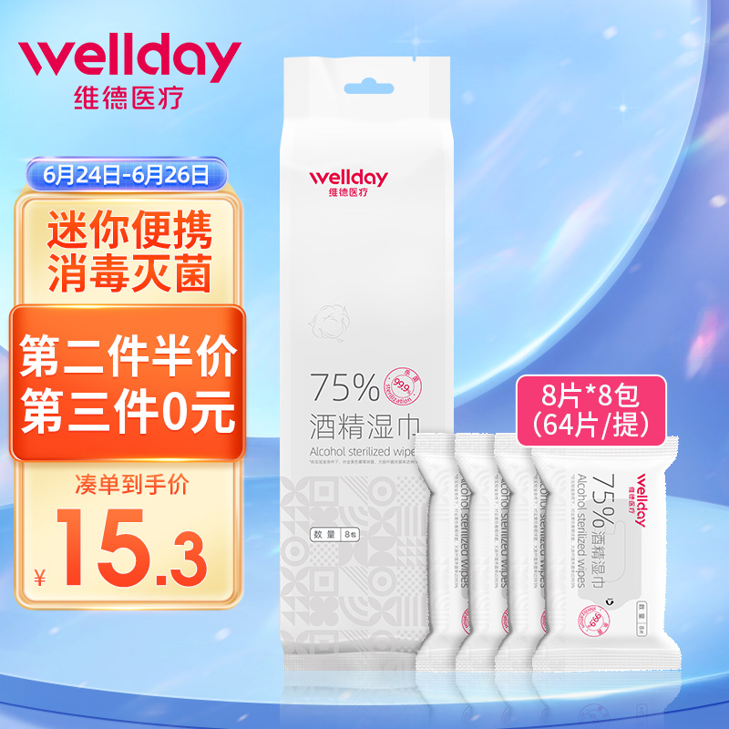【家庭护理好选择】75%酒精湿巾棉片价格走势及推荐维德品牌