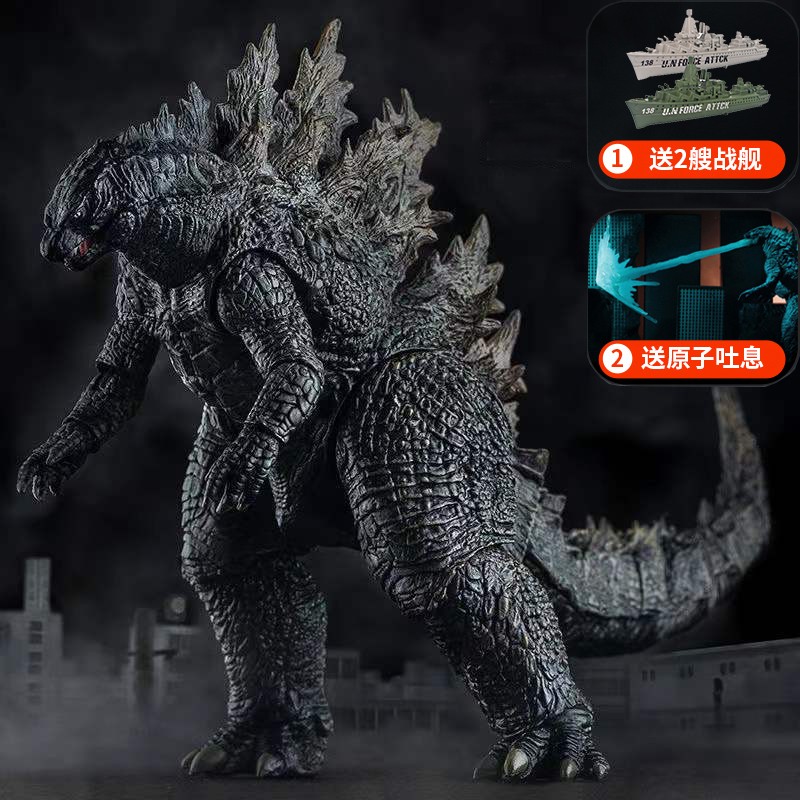 亲巴贝红莲哥斯拉玩具怪兽手办模型核能喷射恐龙可动玩偶六一儿童节