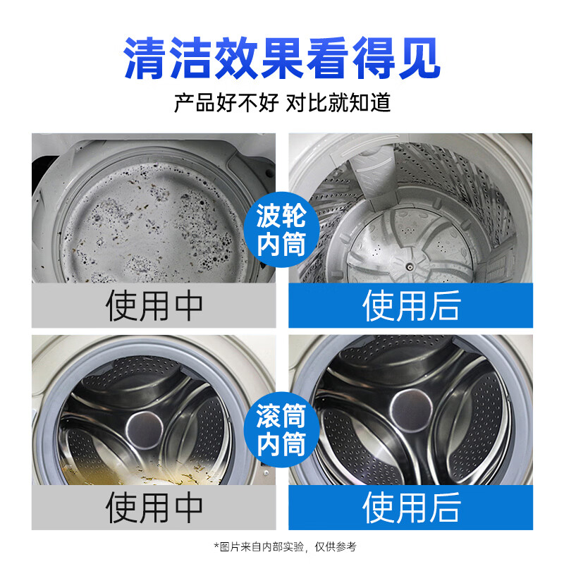 妇炎洁洗衣机清洗剂强力除菌除垢去污滚筒波轮清洁剂祛味除螨免洗免拆 松木柑橘500ml*2