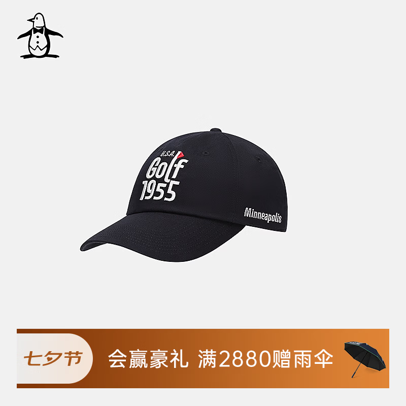 万星威（Munsingwear）【高质进口】休闲夏季中性男女同款帽子鸭舌帽高尔夫球帽 藏青色 均码