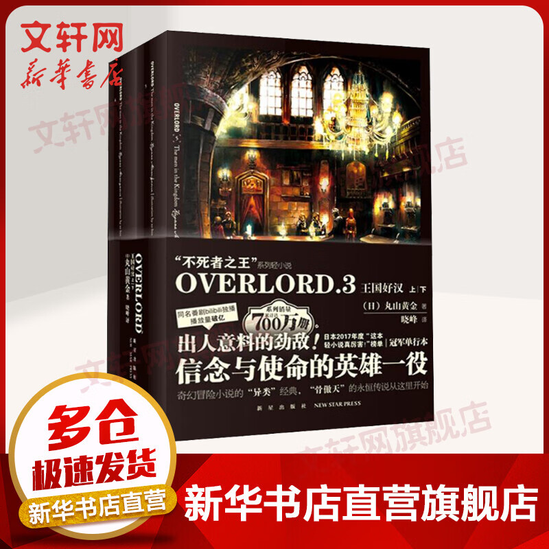 OVERLORD.3 王国好汉(上下2册) 不死之者王系列动漫 穿越异世界的魔幻 丸山黄金著 日本2017年度“这本轻小说真厉害！”榜单冠军单行本