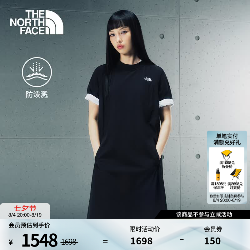北面（The North Face）UE设计师款连衣裙女夏季防泼溅户外26春夏新品|8FCC JK3/宇宙黑 L /165/92A