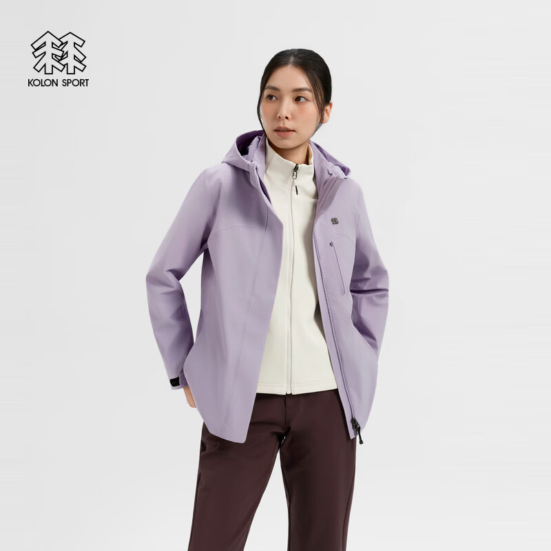 KOLON SPORT/可隆户外冲锋衣 女士软壳三合一徒步夹克外套