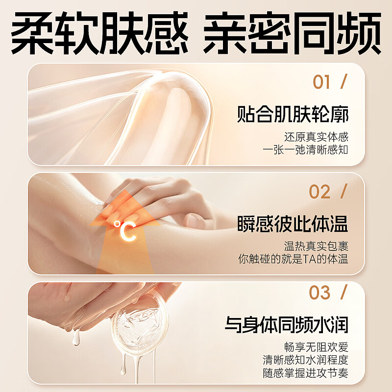 悠魅肤感超薄避孕套裸感安全套玻尿酸000无感避孕套超薄水润 【肤感薄000】1盒10只