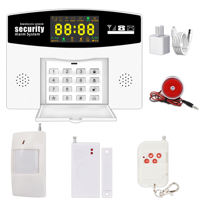 派朗尼斯 4G无线入侵红外防盗报警器 家用店铺门窗感应安防系统 升级配置