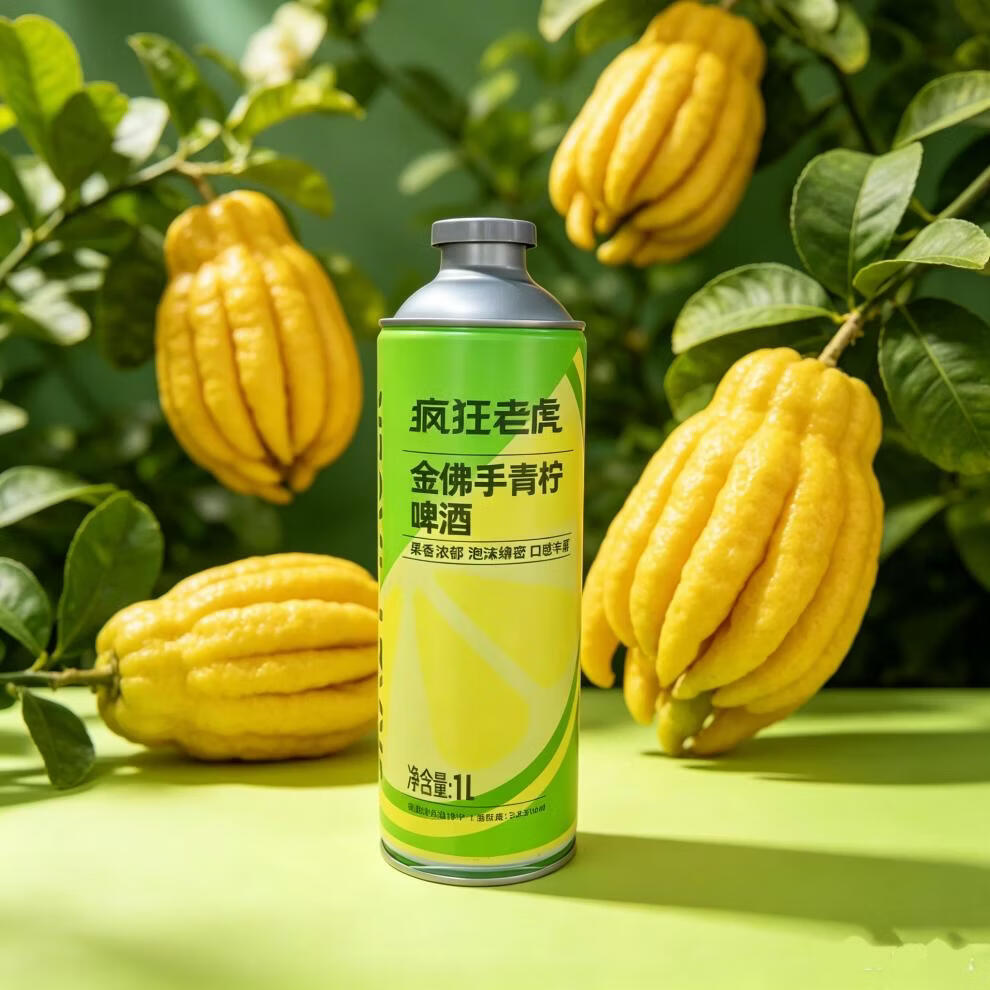 疯狂老虎海盐芒果啤酒三八口经典款味荔枝味金佛手青柠1L*3罐 冰糖葫芦精酿啤酒*(经典款) 1L 3罐